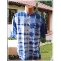 batika modro-bílá kostka